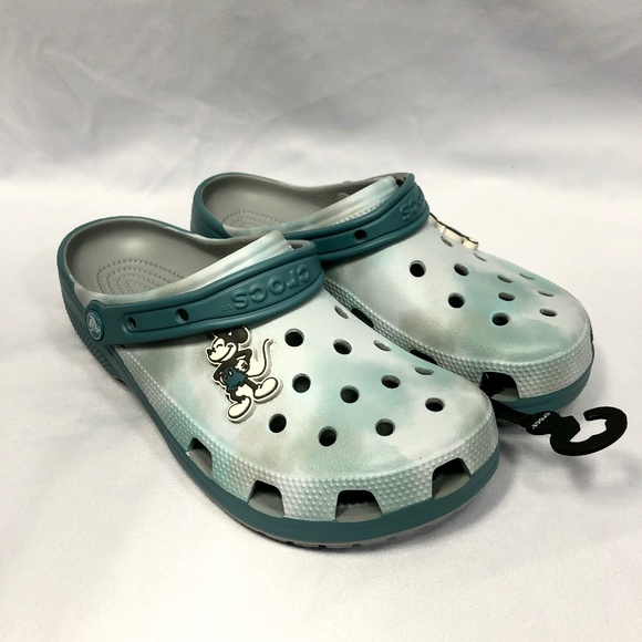 Disney Park Mickey Mouse Tie-Dye Blue Adult Crocs Clogs - NWT - Picture 2 of 2